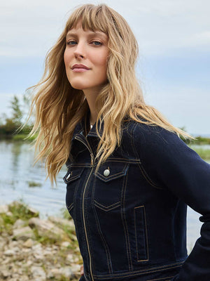 Veste ajustée en jean Dk Denim Blue