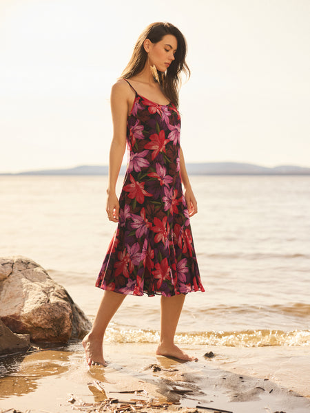 ワンピース D&G FLOWER PRINT MIDI DRESS Dolce & Gabbana rose-print midi dress - IT40 / Yellow