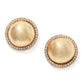 Silver Pavé Button Earrings - Top View - Suzy Shier