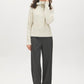 Wind Chime Ribbed Shaker Stitch Sweater - Front View - Suzy Shier