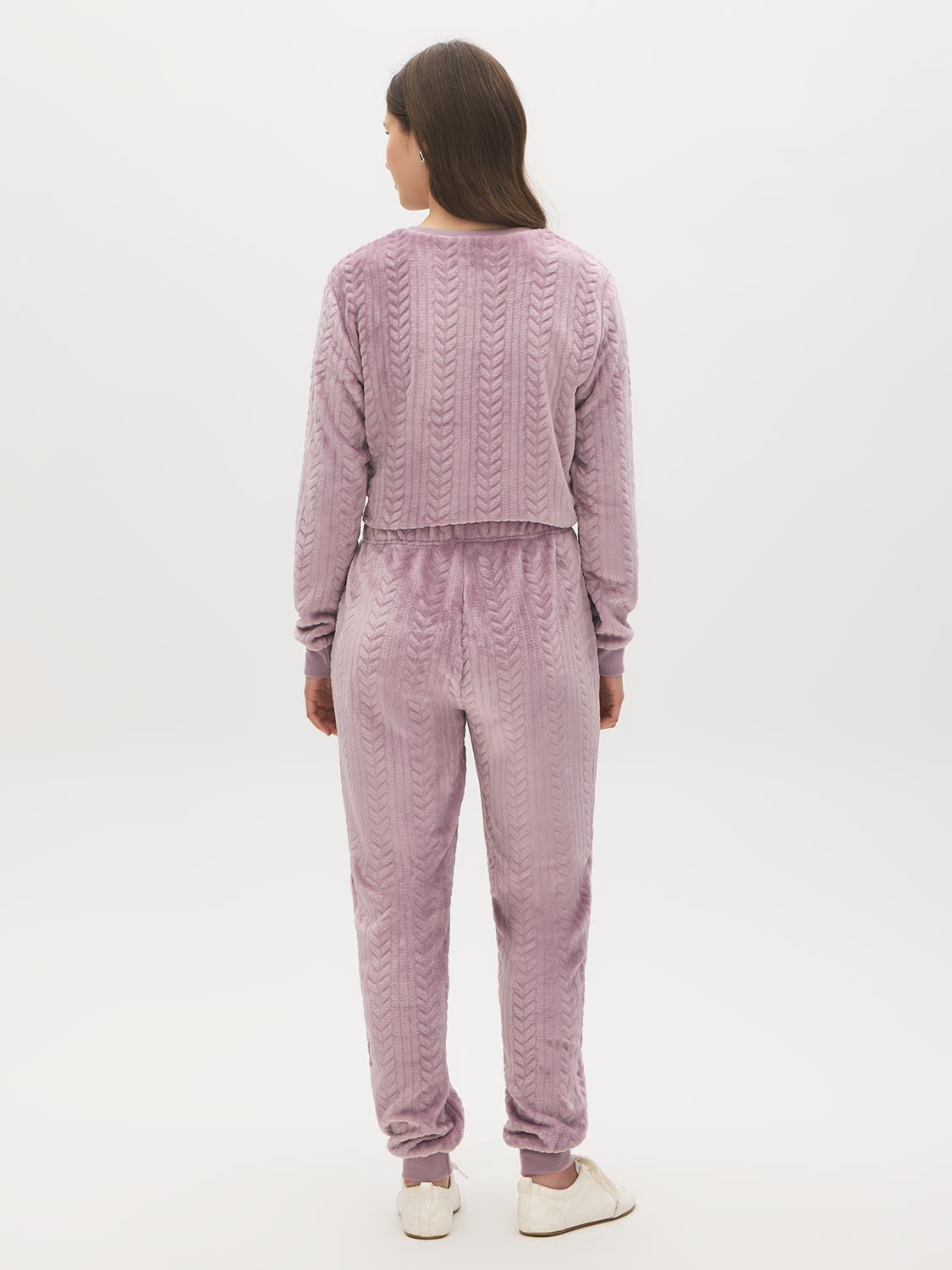 Lalic Braid Pattern PJ Set - Back View - Suzy Shier