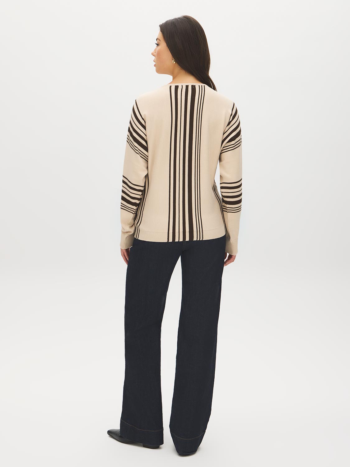 Sandy Heather Dolman Sleeve Crew Neck Sweater - Back View - Suzy Shier