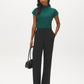 Forest Biome Ribbed Dolman Sleeve Mock Neck Top - Front View - Suzy Shier