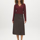 Bison V-Neck Top with Chiffon Sleeves and Lace Trim - Front View - Suzy Shier