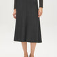 Charcoal Cable Knit Midi Skirt - Front View - Suzy Shier