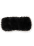 Black Faux Fur Knit Headband - Close-up of Plush Texture - Suzy Shier