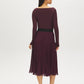 Winetasting Pleated Chiffon Skirt with Elastic Waistband - Back View - Suzy Shier