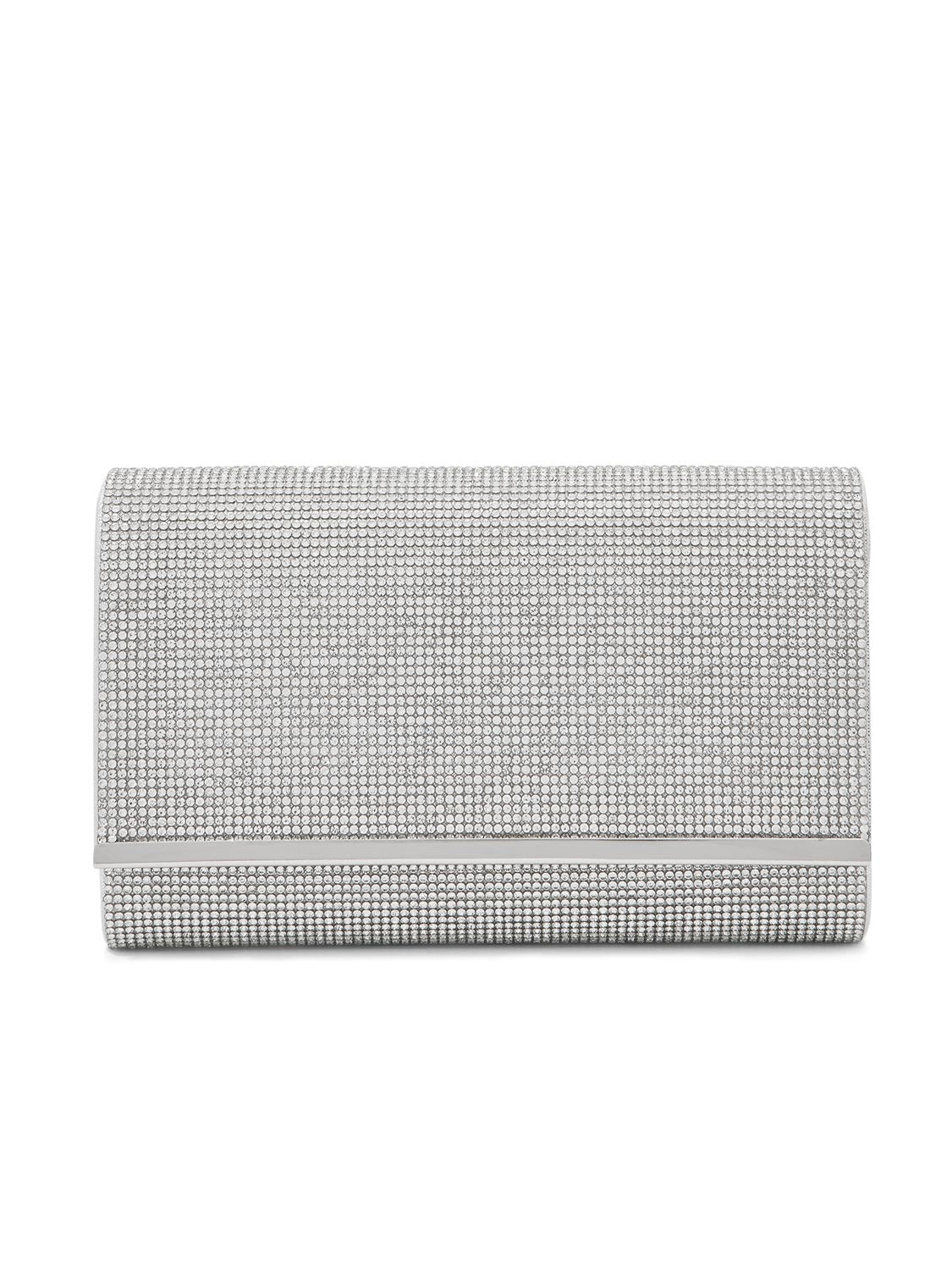 Emerald/Gold Faux Jeweled Clutch - Front View - Le Chateau