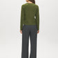 Chive Crew Neck Button-Front Cardigan - Back View - Suzy Shier