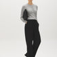 Lunar Melange Cable Knit Button-Front Cardigan - Front View - Suzy Shier