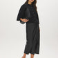 Black Button-Front Knit Sweater with Collar - Front View - Suzy Shier