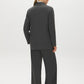 Charcoal/White Pinstripe Two-Button Blazer - Back View - Suzy Shier