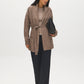 Cedar Cable Knit Shawl Collar Sweater - Front View - Suzy Shier