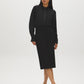 Black PU-Trimmed Long Sleeve Blouse - Front View - Suzy Shier