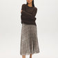 Gold and Silver Metallic Pleated Sequin Skirt - Full View - Suzy Shier