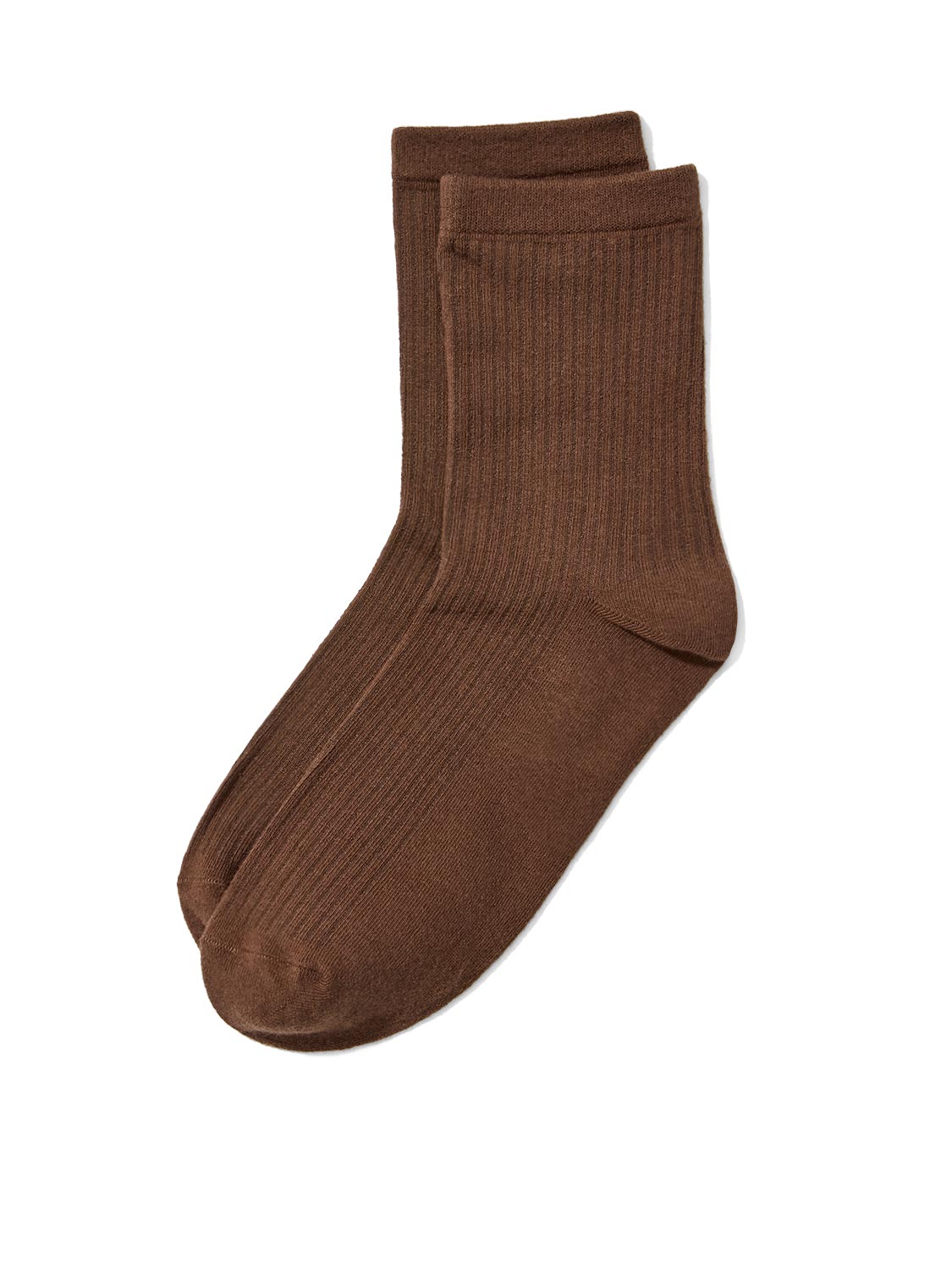 Black Ribbed Knit Socks - Side Profile View - Suzy Shier