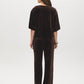Coffee Bean Boxy Velvet Boat Neck Top - Back View - Suzy Shier