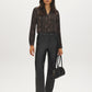 Meteorite Multi Printed Pintuck Blouse - Front View - Suzy Shier