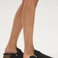 Black Faux Suede Clog with Sherpa Lining - Side Profile View - Suzy Shier