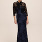 Black Lace Bolero with 3/4 Sleeves and Bow Ties - Front View - Le Chateau