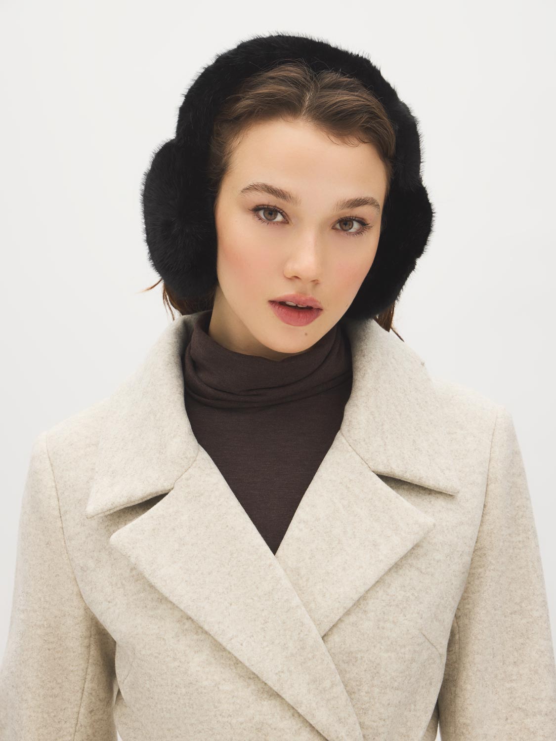 Black Faux Fur Earmuffs - Cozy Winter Accessory - Suzy Shier