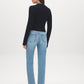 Inkwell Cable Stitch Zip-Front Sweater - Back View - Suzy Shier