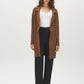 Bison Notch Collar Coatigan with Patch Pockets - Front View - Suzy Shier