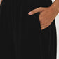 Black Velvet Wide-Leg Pull-On Pants - Pocket Detail - Suzy Shier