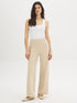 Pull-On Knit Crepe Pant - Woman Wearing Straight Leg Pants - Suzy Shier