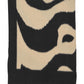 Black/Beige Soft Brushed Geo Pattern Scarf - Front View - Suzy Shier
