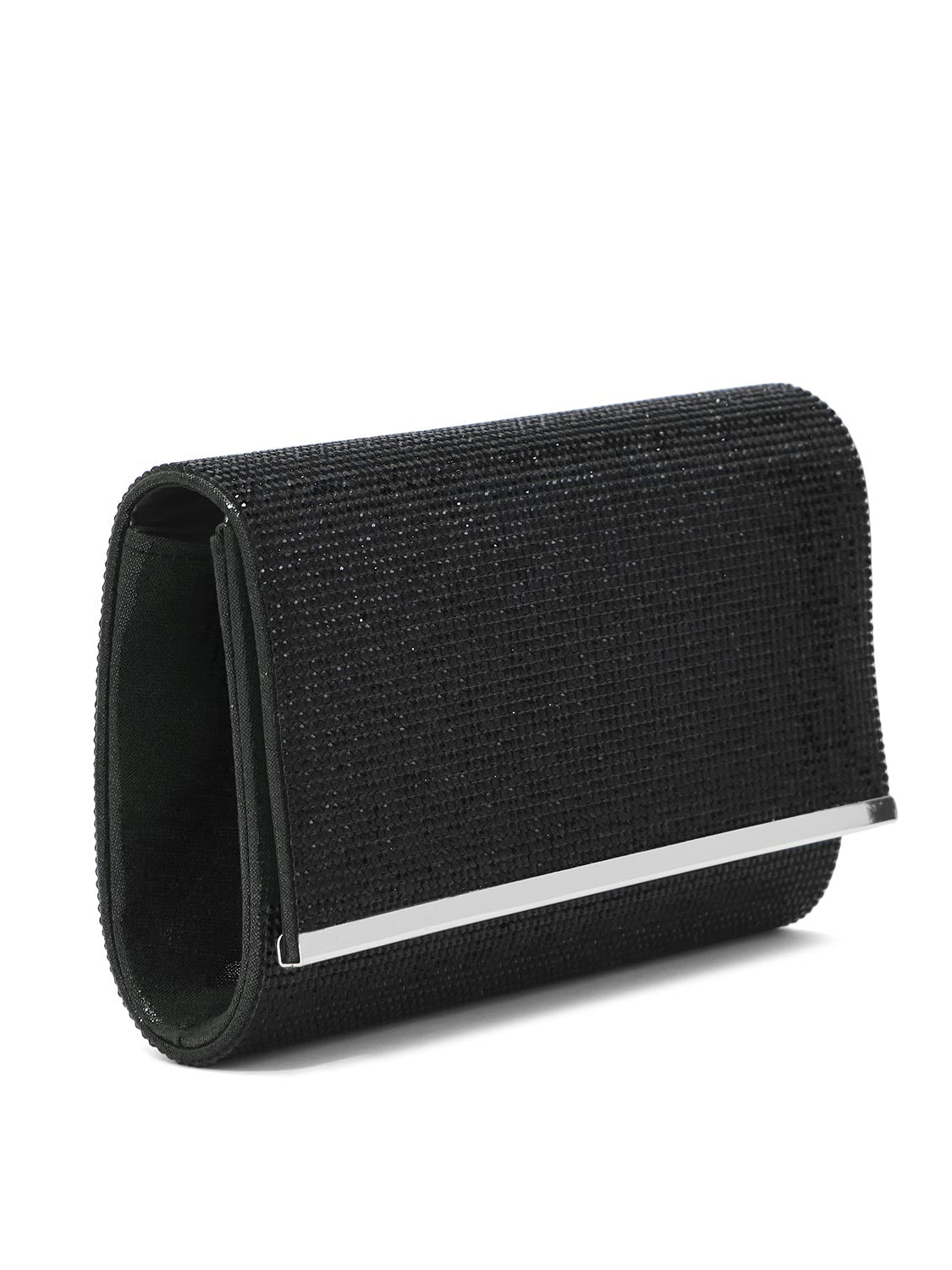 Emerald/Gold Faux Jeweled Clutch - Side Profile View - Le Chateau