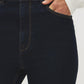 Indigo Rinse High-Rise Slim Leg Denim Pant - Close-up Pocket Detail - Suzy Shier