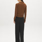 Windchime Pointelle Knit Sweater with Shirt Collar - Back View - Suzy Shier