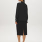 Black PU-Trimmed Long Sleeve Blouse - Back View - Suzy Shier