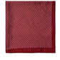 Burgundy Paisley Silk-Like Scarf - Reverse Side Close-up Polka Dot Detail - Suzy Shier