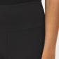 Black Brushed Knit Leggings with Wide Waistband - Waistband Detail - Suzy Shier