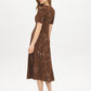 Soft Silt Paisley Print Flowy Shirt Dress - Back View - Suzy Shier
