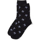 Black/White Bow Detail Knit Socks - Close-up of Bow Pattern - Suzy Shier