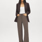 Dark Driftwood Brushed Tencel Straight Leg Pants - Woman Wearing Relaxed Fit Trousers - Suzy Shier