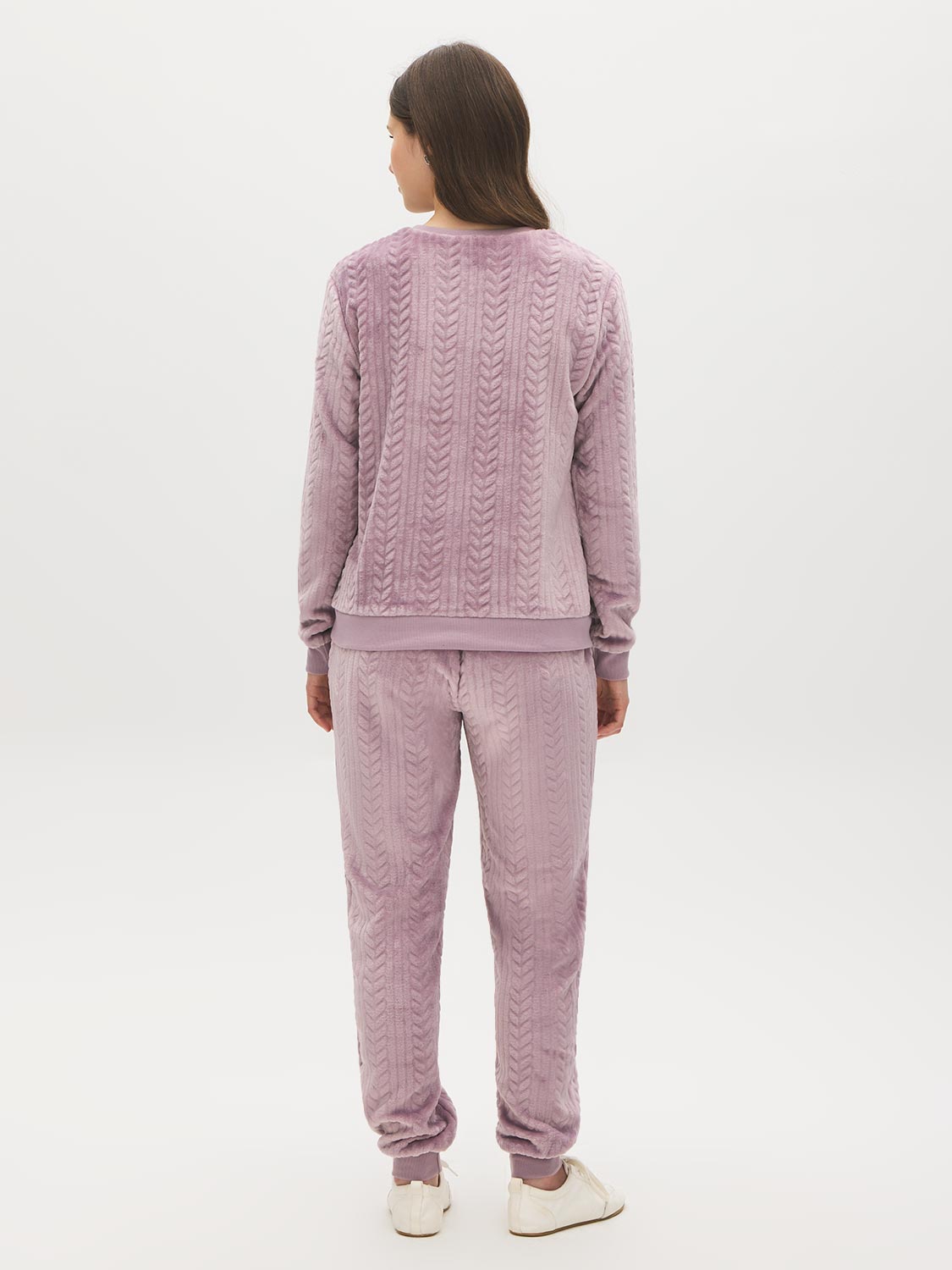 Lalic Braid Pattern PJ Set - Back View - Suzy Shier