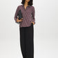 Winetasting Stripe Button-Up Blouse - Full Body View - Suzy Shier