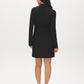 Black Studded Blazer Dress with Notch Collar - Back View - Suzy Shier