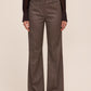 Oatmeal Check Bootcut Trouser Pant - Front View - Le Chateau