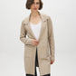 Pebble Melange Coatigan with Notch Collar - Front View - Suzy Shier