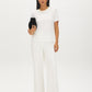 White Pearl-Detail Crew Neck Sweater Top - Front View - Suzy Shier
