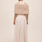 Antique Cream Faux Fur Cover-Up - Back View - Le Chateau