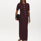 Bruised Burgundy Ribbed Button-Front Cardigan - Front View - Suzy Shier
