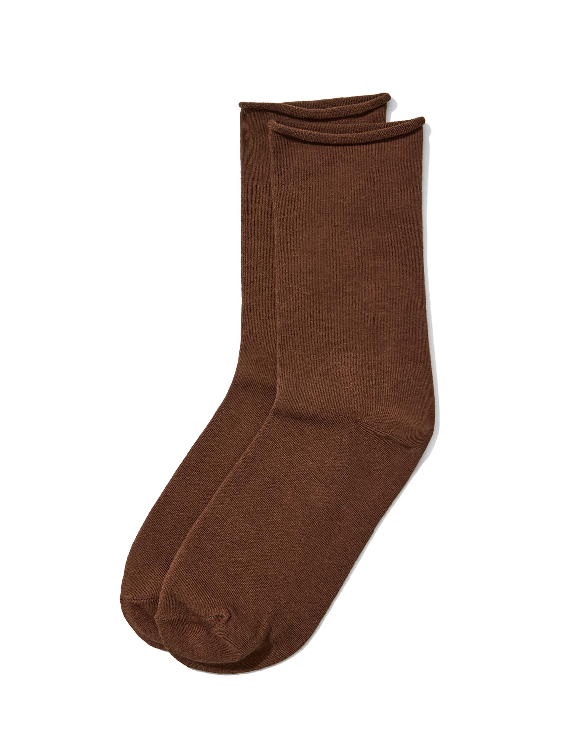 Black Solid Knit Socks - Front View - Suzy Shier