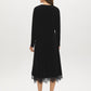 Black Lace Trim Velour Skirt with Front Slit - Back View - Suzy Shier