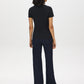 Snow White Double Layer Crew Neck Top - Back View - Suzy Shier